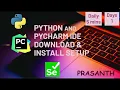 Day 1 - Python PyCharm Download Installation in