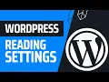 WordPress Reading Settings Explained WordPress Masterclass Part 20