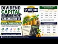 Dividend Capital Requirement Calculator for Reaching Seven-Figure Wealth