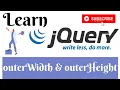 jQuery Lecture - 49 OuterWidth OuterHeight Method Tutorial in Hindi Urdu