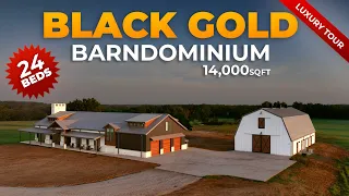 14 000 SqFt Black Gold Luxury Barndominium Tour Texas Best Construction