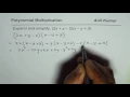 How to multiply two trinomials and simplify polynomial