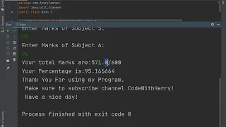 I made a CBSE Board Percentage Calculator using Java