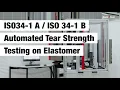 ISO 34-1 A B Automated Tear Strength Testing of Elastomers with roboTest N