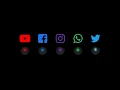 Social Media Icon Rotate HTML CSS