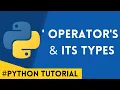 python operators learn complete python tutorial in Hindi