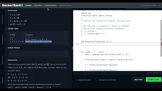 Hackerrank Beautiful Triplets - Python Solution two ways
