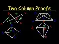 Two Column Proofs With Parallelograms Isosceles Trapezoids Rhombuses and Kites - Geometry