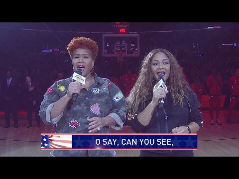 Mary Mary Sings The National Anthem At L.A. Lakers Game