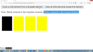 Clone and Remove All Child Elements with Javascript and JQuery Free Source Code