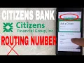 Citizens Bank ABA Routing Number - Where Is It