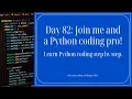 Day 82 - Print Square of Numbers Python Coding Challenge Python loops Python coding series