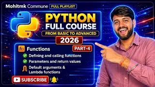 Python Functions Explained in One Part 4 - Parameters Return Lambda Python Course 2026