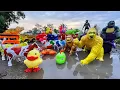 Download Lagu Dump Truk oleng warna warni angkut gorillas panda zebra bebek care sapi gajah kerbau kelinci ayam