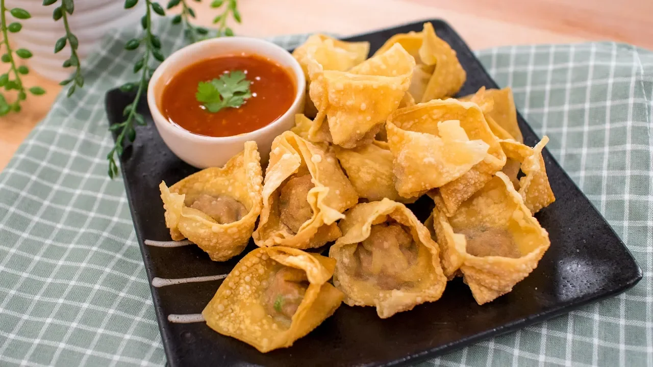 Fried Wontons Recipe    Thai Recipes