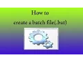 How to create a batch file bat in Notepad