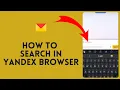 How to Search in Yandex Browser in 2024