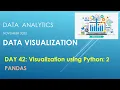 DAY 42 Visualization using Python 2 PANDAS