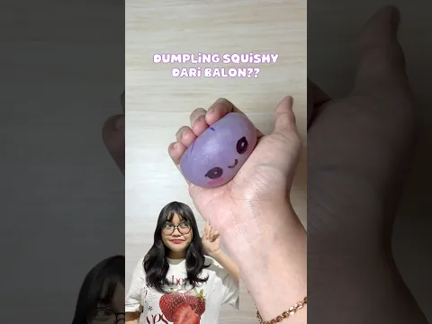 DUMPLING SQUISHY GEMES PAKAI BALON?!💜💜🥟 #artbytatae #diy #art #squishy #dumplingsquishy #cutediy