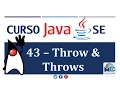 Tutorial Java SE - 43 throw y throws