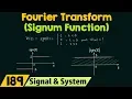 Fourier Transform of Basic Signals Signum Function