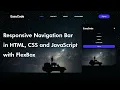 Responsive Navigation Bar in HTML CSS and JavaScript using Flexbox