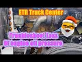 Troubleshoot low oil pressure on C15A Cat truck engine using a manual gauge and laptop Diagnostics