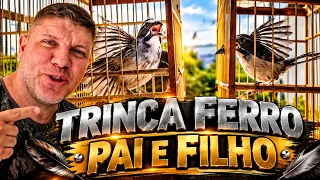 Trinca ferro Eúde treinando canto e fibra com o pai primeira puxada de cara !!!