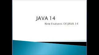 JAVA 14 New Features