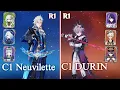 C1R1 Neuv + C1R1 Durin DESTROY Floor 12! | Abyss 6.2 INSANE Run  Genshin impact
