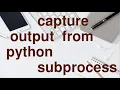 How to Store from python subprocess