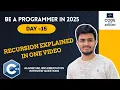 Day 15 Learn Recursion in One Recursion explained with Real Examples Be a Programmer