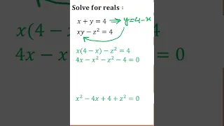 A Cool System Of Equations Shorts Algebra Short Youtubeshorts Shortsfeed Math 