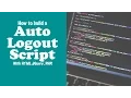 Auto Logout after Inactivity with PHP