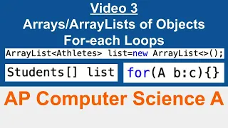 AP Computer Science A of Objects 3