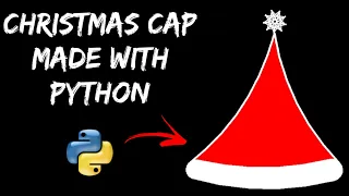 CHRISTMAS CAP MADE WITH PYTHON TURTLE GRAPHICS PYTHON PROJECTS CODING MERRY CHRISTMAS