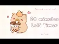Download Lagu 20 minutes - Relax \u0026 study with me Lofi | Boba Capybara #timer #20minutetimer #lofi #relaxing #calm