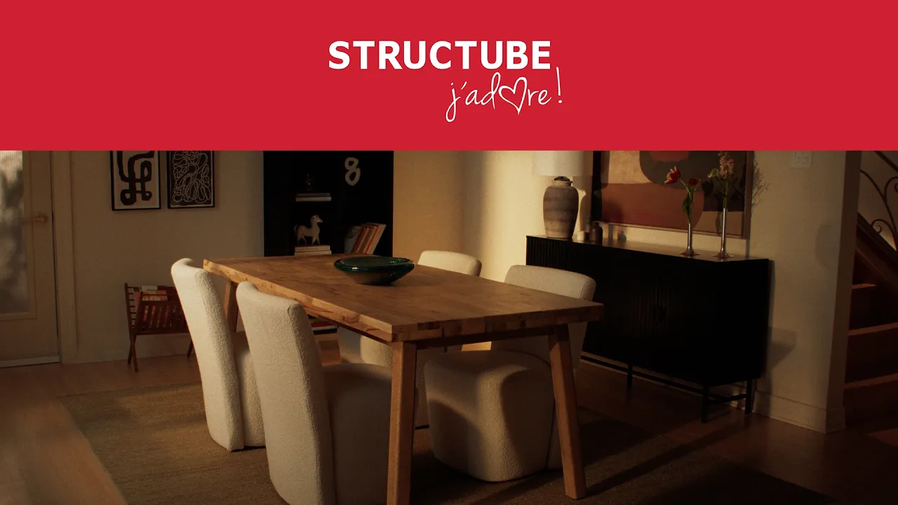 Structube — STRUCTUBE - THESSALIA Dining Table (YouTube video ad)