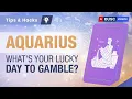 Aquarius Lucky Days and Numbers to Gamble Play Your Lucky Games