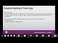 IT Pro Session 7 - Exception Handling in Power Platform
