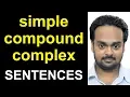 SIMPLE COMPOUND COMPLEX SENTENCES - with Examples Exercises