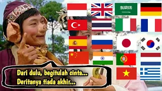 dari dulu begitulah cinta deritanya tiada akhir dalam 18 bahasa berbeda
