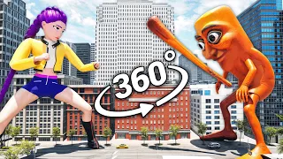 KPop Demon Hunters VS Tung Tung Tung Sahur Fight VR 360 