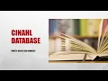 How to Access and Navigate the CINAHL Database