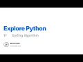 Python Lesson 17 Sorting Algorithm