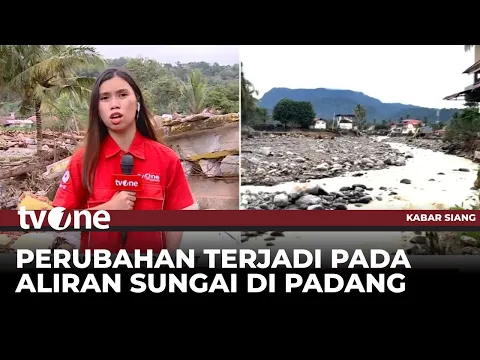 Area Persawahan di Padang Berubah Menjadi Aliran Sungai Baru