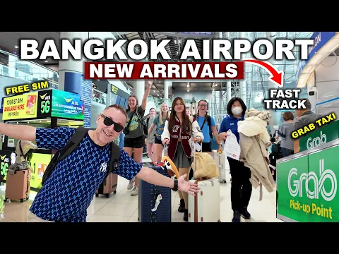 Download MP3 Traveling To THAILAND | BANGKOK Airport New Arrivals | Fast Track, Grab Taxi #livelovethailand