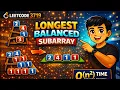 LeetCode 3719 Longest Balanced Subarray I Brute Force Explained O n Solution