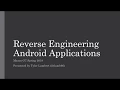 Reverse Engineering Android Applications