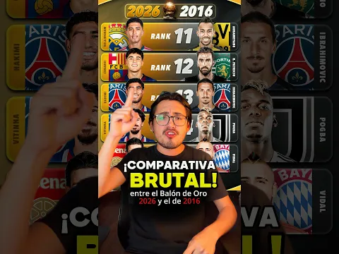 RANKING DEL BALÓN DE ORO 2026 VS 2016! 🏆😱